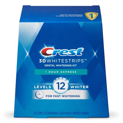 Избелващи ленти Crest 3D 1 Hour Express, ниво 12